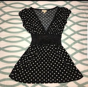 Black and White Polka Dot Blouse